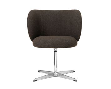 Rico Matstol med snurrfot i tyget Hallingdal Grey/Dark Brown
