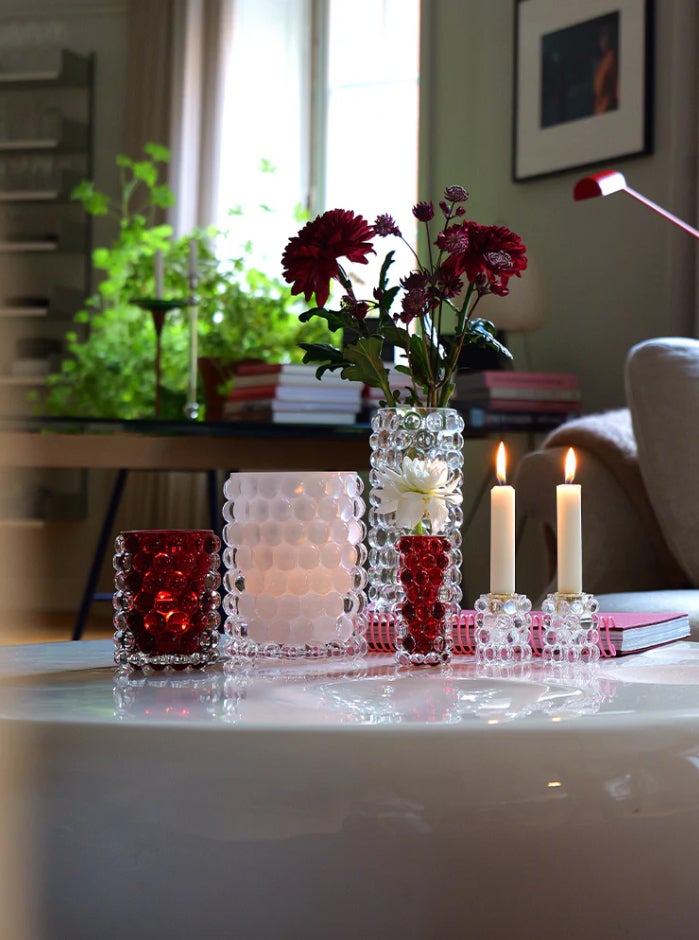 Hurricane-boule-petit-clear-vase-clear-boule-red