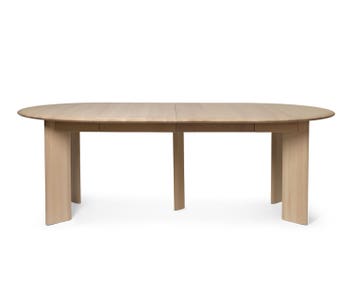 Bevel Matbord 117 i vitoljad bok med två iläggsskivor