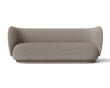 Rico Soffa 3-sits i tyget Main Line Flax Coffee