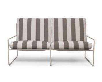 Desert Soffa 2-sits i utförandet Cashmere/Stripe Chocolate