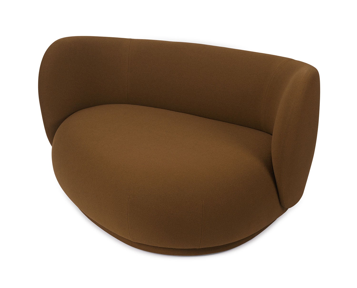 Rico Curve Soffa med sits åt höger i tyget Tonus Sugar Kelp