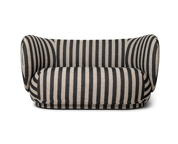 Rico Soffa 2-sits i tyget Louisiana Sand/Black