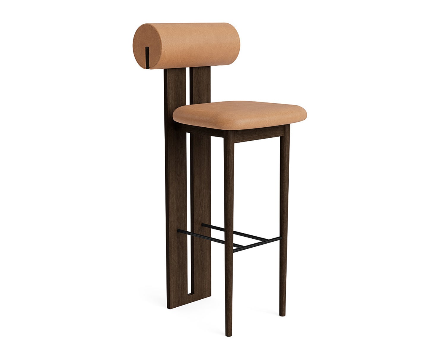 HippoBarChair_75cm_DarkSmokedOak_DunesCamel_NORR11