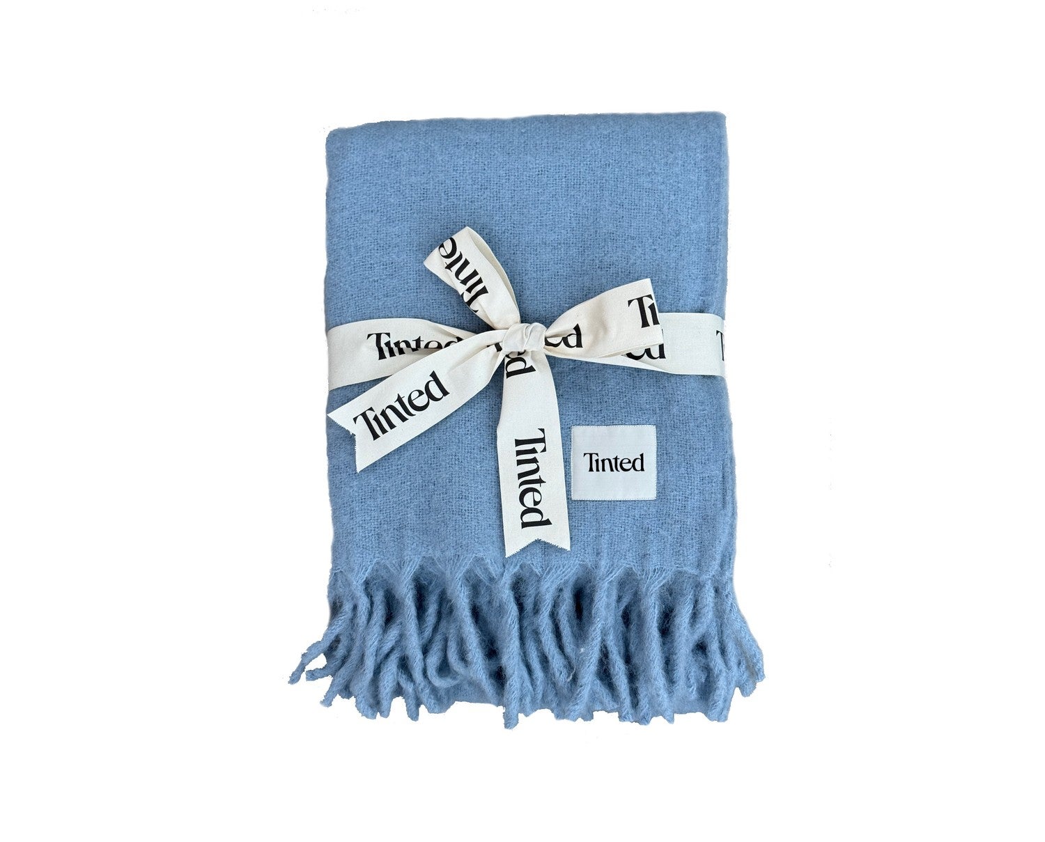 Fridh Mohair Blanket Blue från Tinted Objects.