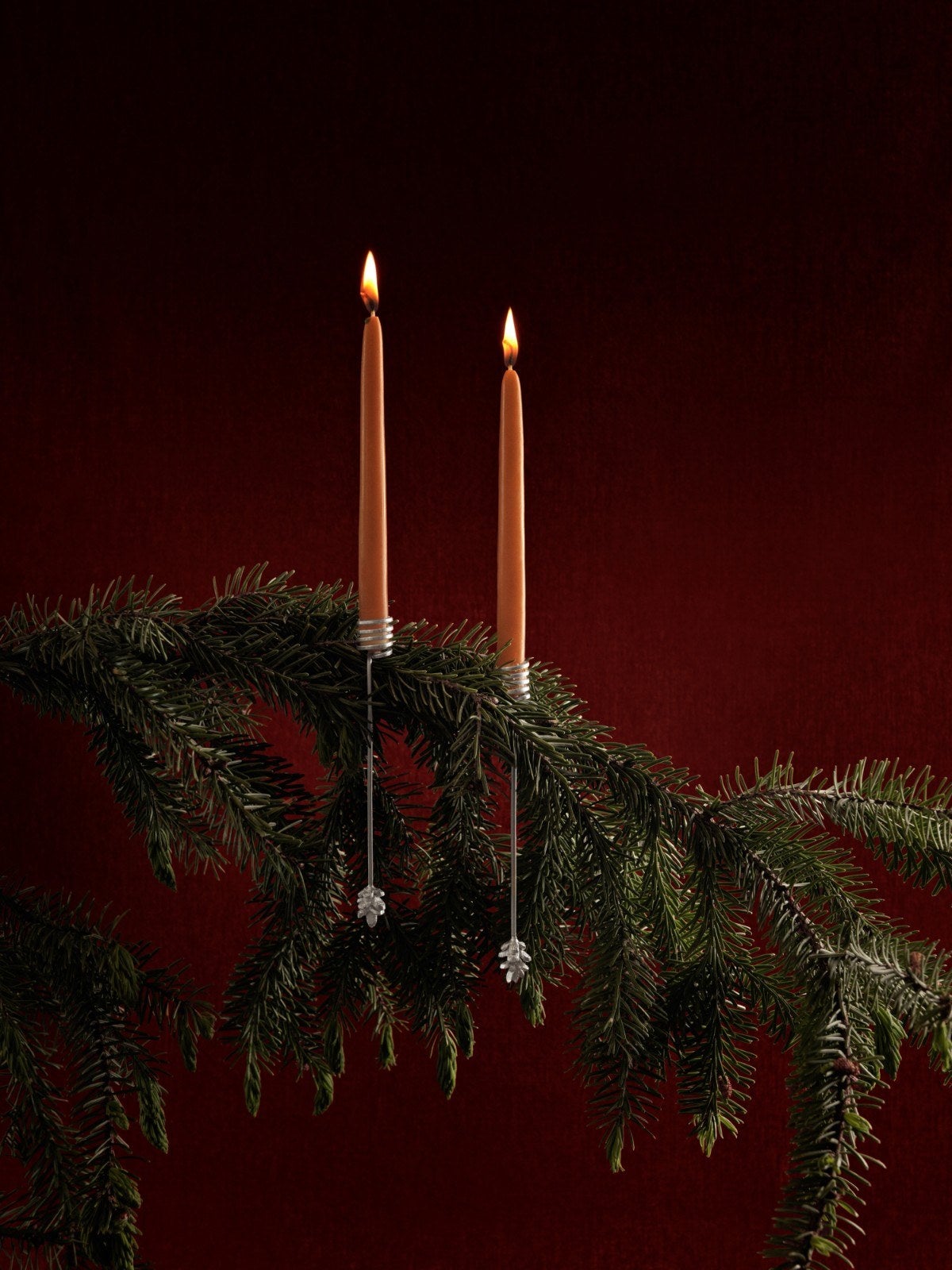 Ferm-Living-Forest-Christmas-Tree-Candle-Holders-Set-of-4-Silver-miljo