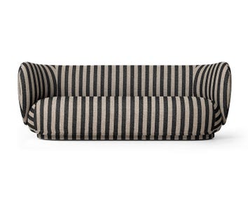 Rico Soffa 3-sits i tyget Louisiana Sand/Black