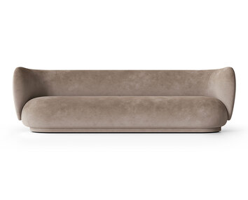 Rico Soffa 4-sits i tyget Faded Velvet Beige