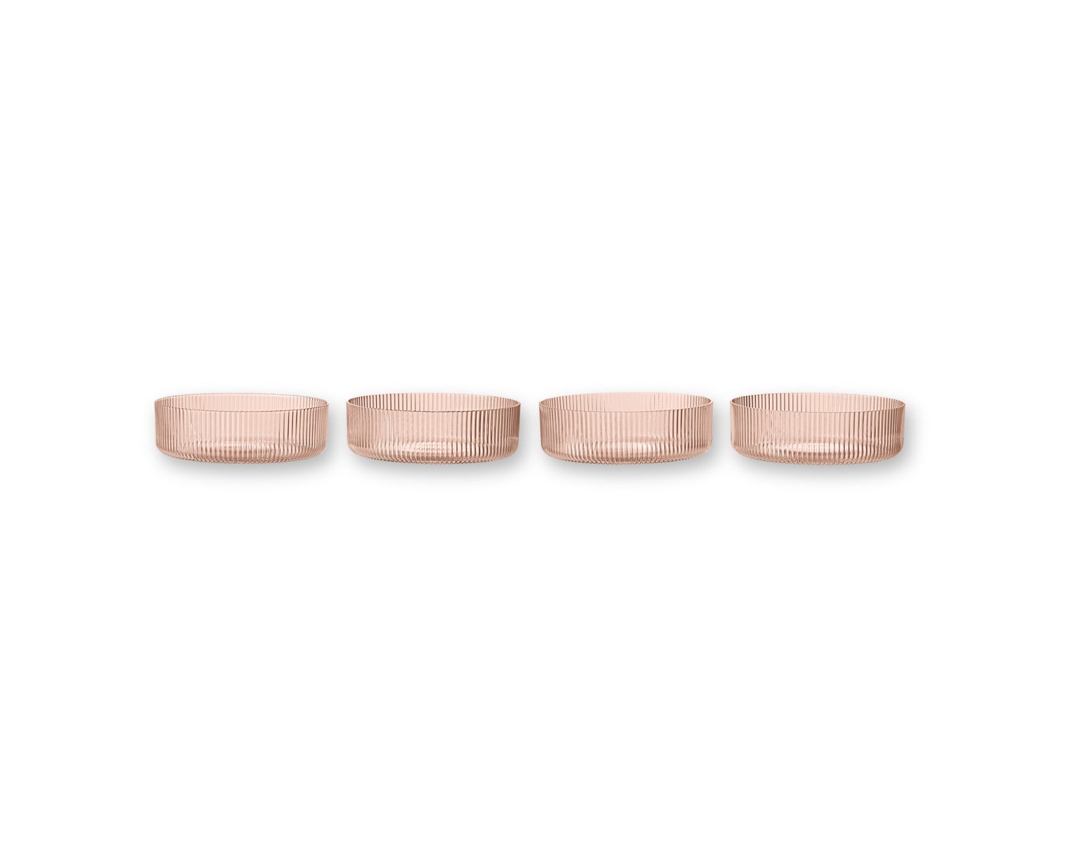 Ferm-Living-Ripple-Serving-Bowls-Set-of-4-Blush-1