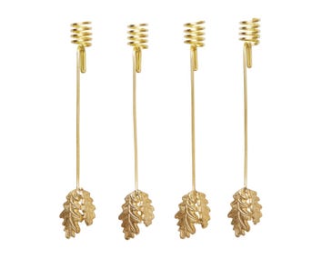 Ferm-Living-Oak-Leaf-Christmas-Tree-Candle-Holders-Set-of-4-Brass-1
