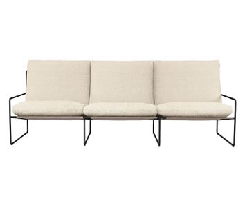 Desert Soffa 3-sits i utförandet Black/Bouclé Off-White