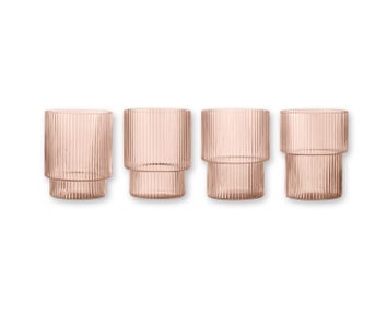Ferm-Living-Ripple-Glasses-Set-of-4-Blush-1