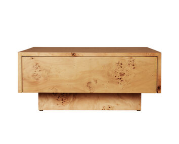 Burl Soffbord med förvaring i natur