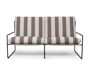 Desert Soffa 2-sits i utförandet Black/Stripe Chocolate