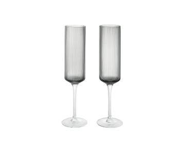 Ferm-Living-Ripple-Champagne-Flutes-Smoked-Grey