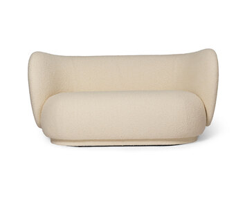 Rico Soffa 2-sits i tyget Nordic Bouclé Off-White
