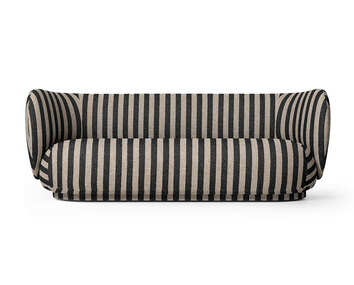 Rico Soffa 3-sits i tyget Louisiana Sand/Black