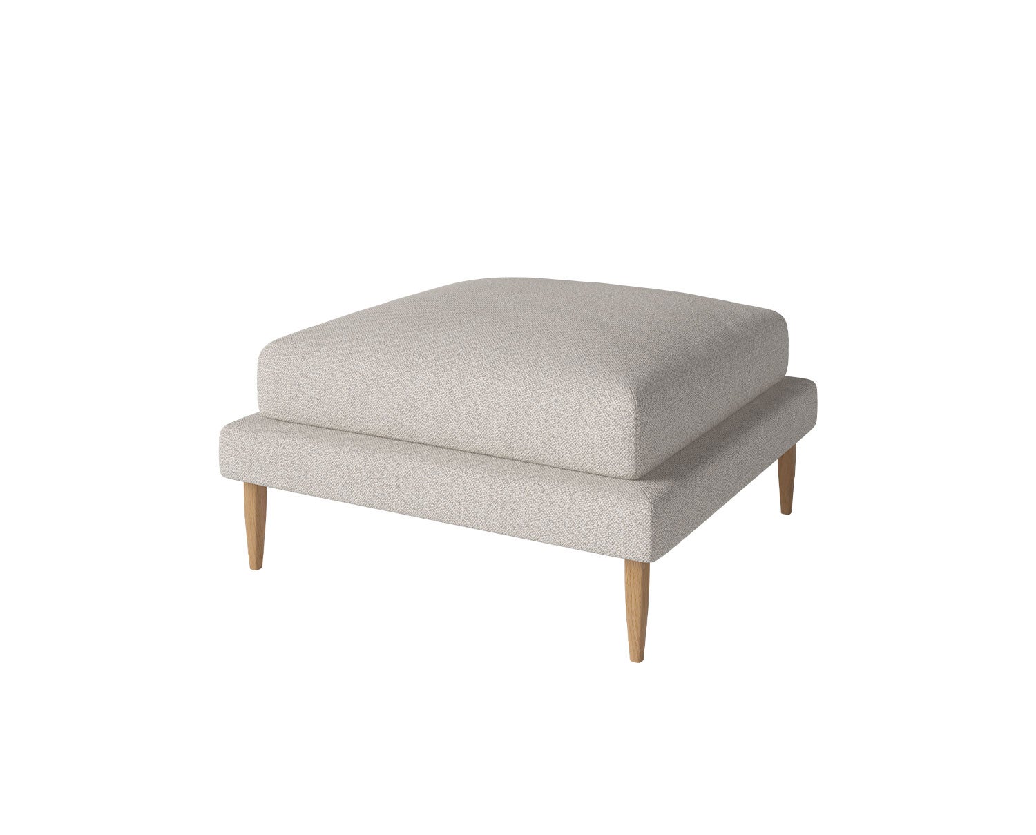Bolia-Veneda-Pouf-91x91-Adria-Beige-Oiled-Oak-Legs-1